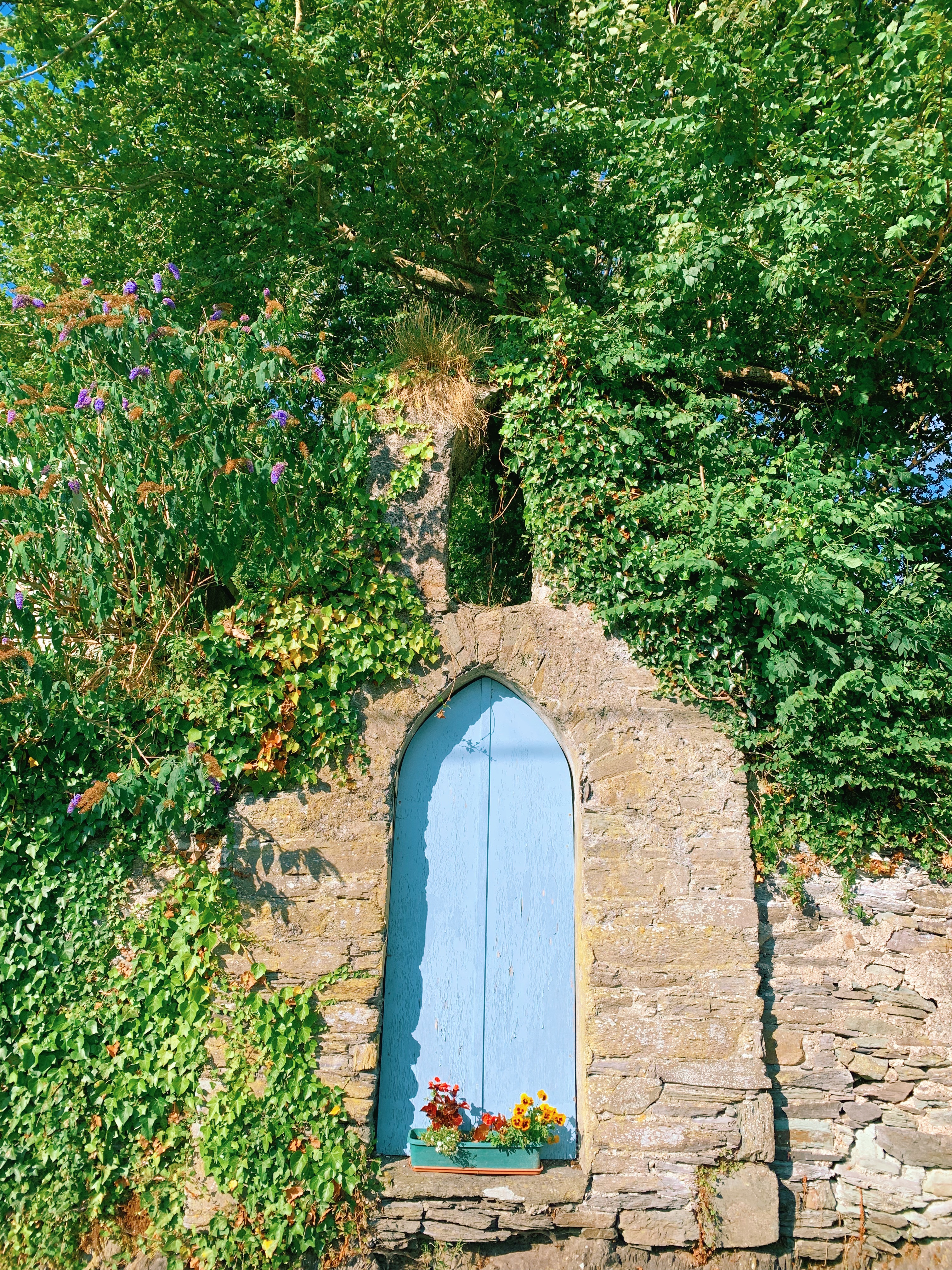 Door in a wall in Glandore, Ireland