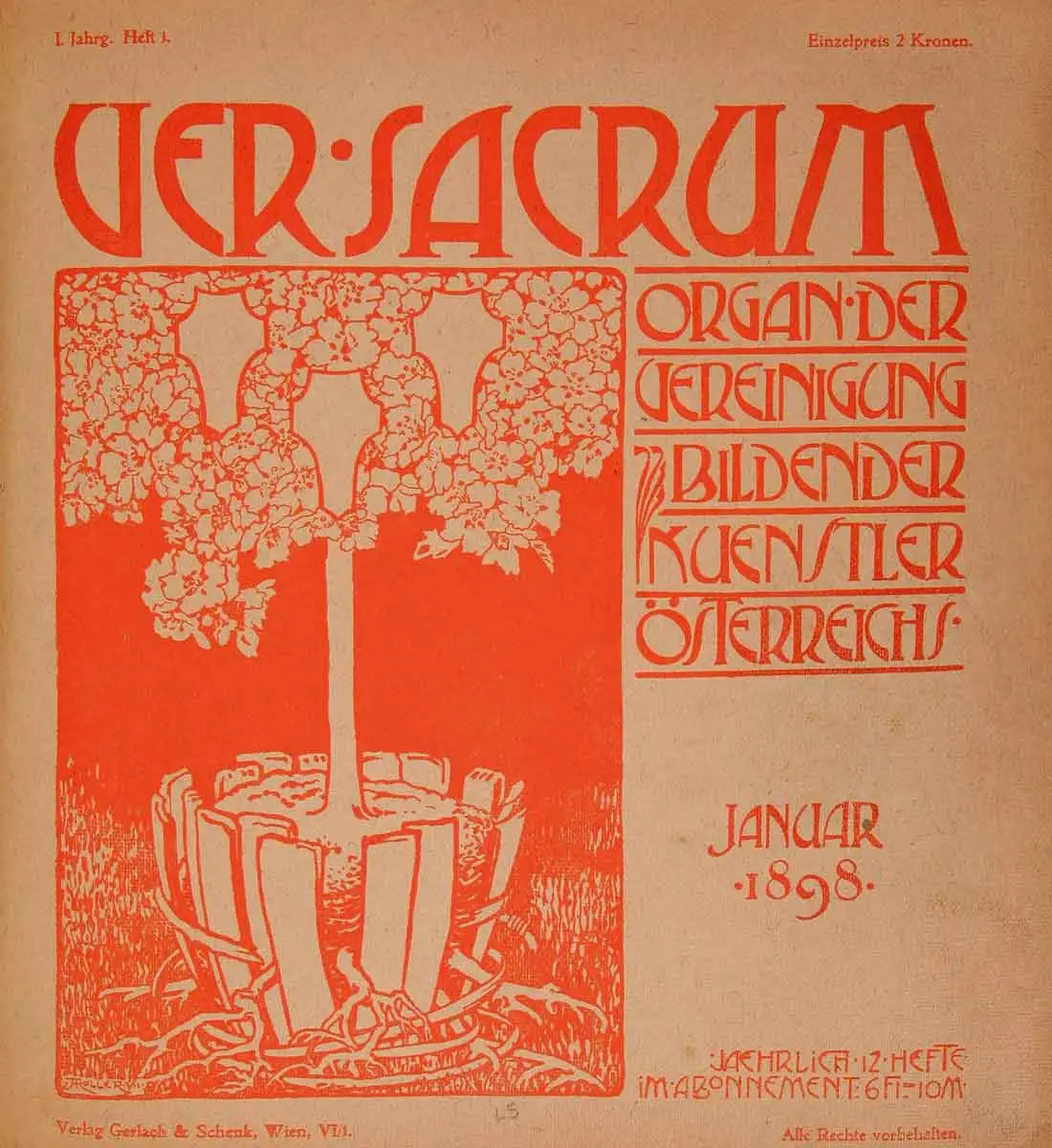 Cover of the Secession magazine Ver Sacrum from 1898